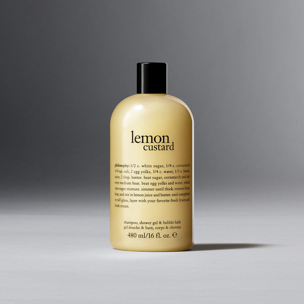 lemon custard shampoo, shower gel & bubble bath