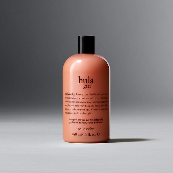 hula girl shampoo, shower gel & bubble bath