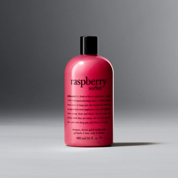 raspberry sorbet shampoo, shower gel & bubble bath